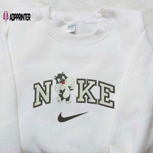 Custom Baby Sylvester x Nike Embroidered Shirt - Cartoon Disney Looney Tunes & Merrie Melodies