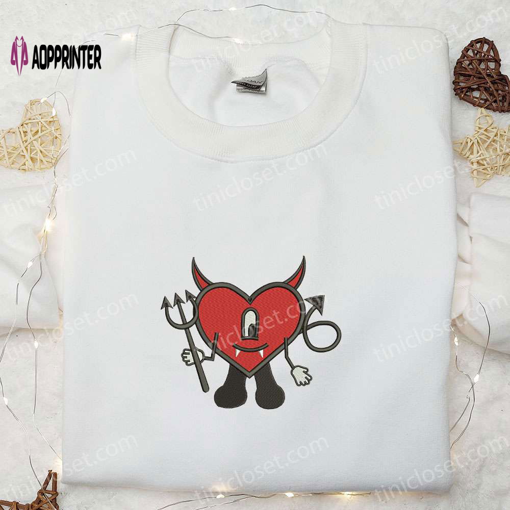 Bad Bunny Heart Devil Shirt & Halloween Hoodie: Perfect Family Gifts Bad Bunny Heart Devil Shirt & Halloween Hoodie: Perfect Family Gifts