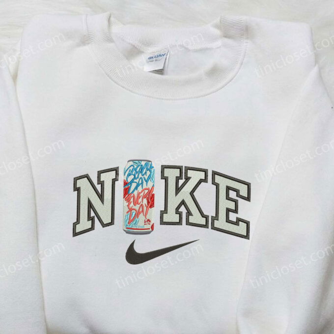 Beach Beverage x Swoosh Nike Embroidered Shirt – Stylish Water Design