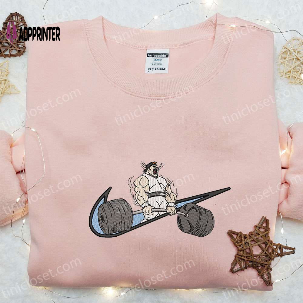 Nike Embroidered Shirt: Bodybuilder x Sports Inspired Design Nike Embroidered Shirt: Bodybuilder x Sports Inspired Design