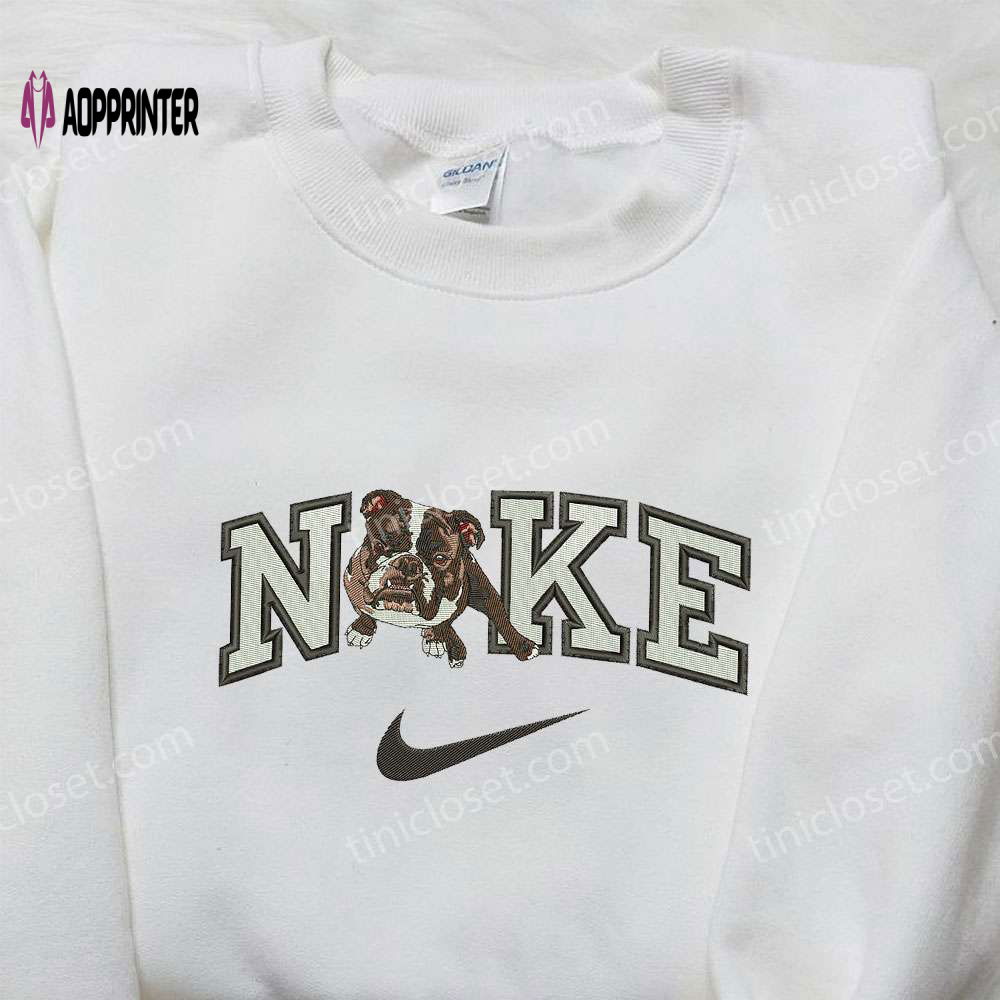 Bulldog x Nike Embroidered Hoodie & Animal Nike Inspired Shirts: Trendy Unique Apparel Bulldog x Nike Embroidered Hoodie & Animal Nike Inspired Shirts: Trendy Unique Apparel