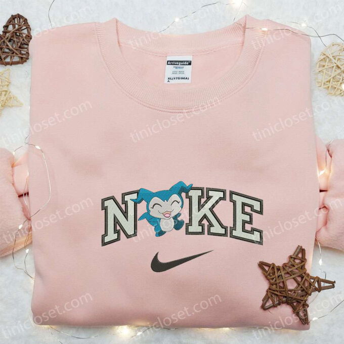 Chibimon x Nike Anime Embroidered Sweatshirt – Digimon & Nike Inspired Shirt