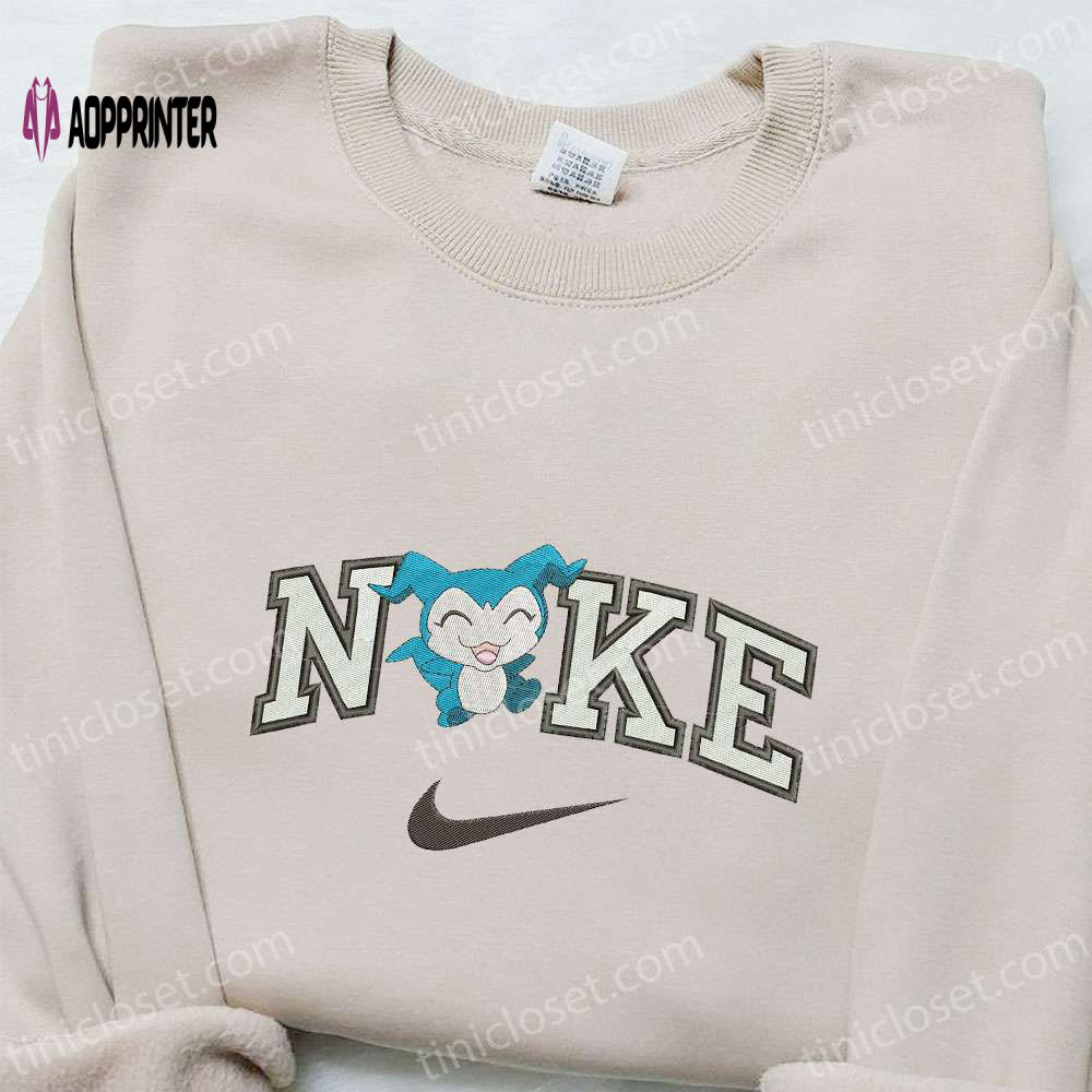 Chibimon x Nike Anime Embroidered Sweatshirt – Digimon & Nike Inspired Shirt Chibimon x Nike Anime Embroidered Sweatshirt – Digimon & Nike Inspired Shirt