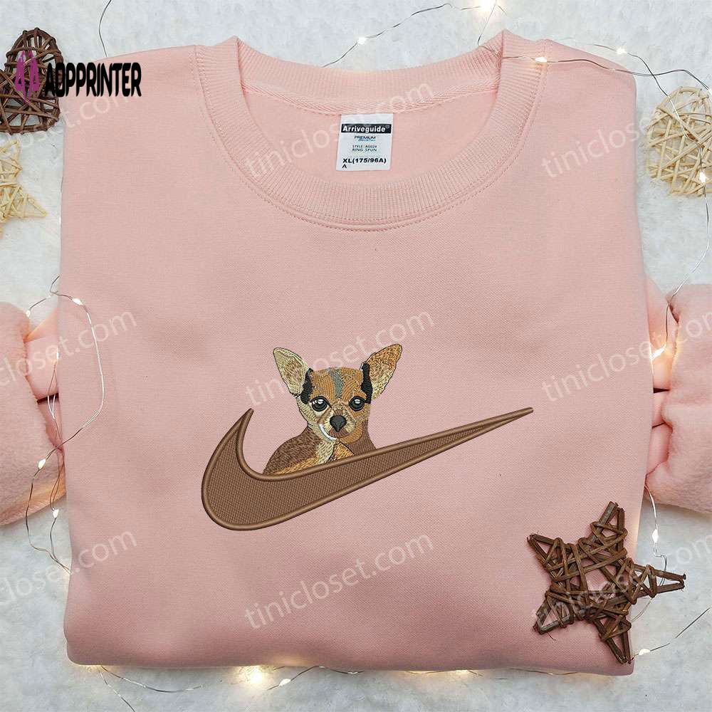 Chihuahua x Nike Embroidered Shirt – Animal & Custom Nike Embroidery Chihuahua x Nike Embroidered Shirt – Animal & Custom Nike Embroidery