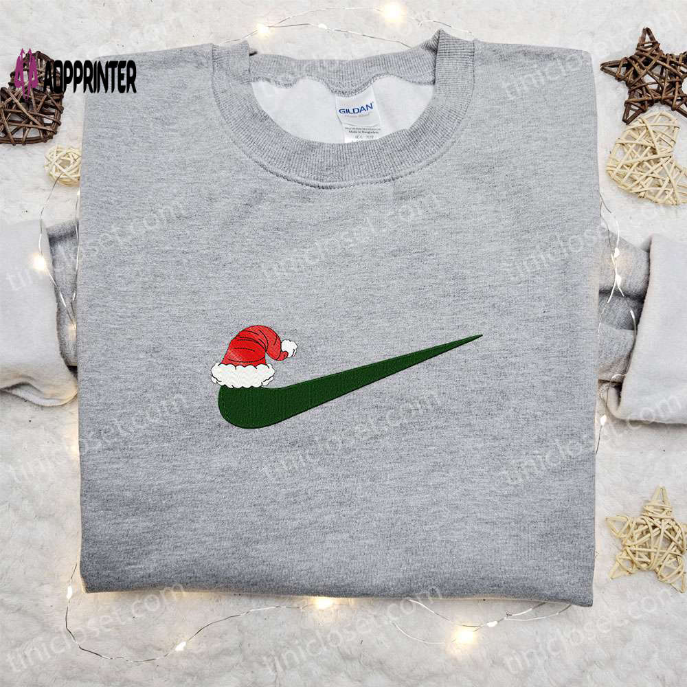 Christmas Hat x Swoosh Embroidered Sweatshirt: Nike Inspired Best Gift Ideas Christmas Hat x Swoosh Embroidered Sweatshirt: Nike Inspired Best Gift Ideas