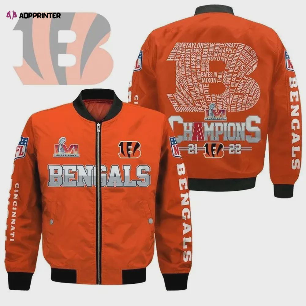 Cincinnati Bengals Logo Pattern Bomber Jacket – Orange Cincinnati Bengals Logo Pattern Bomber Jacket – Orange