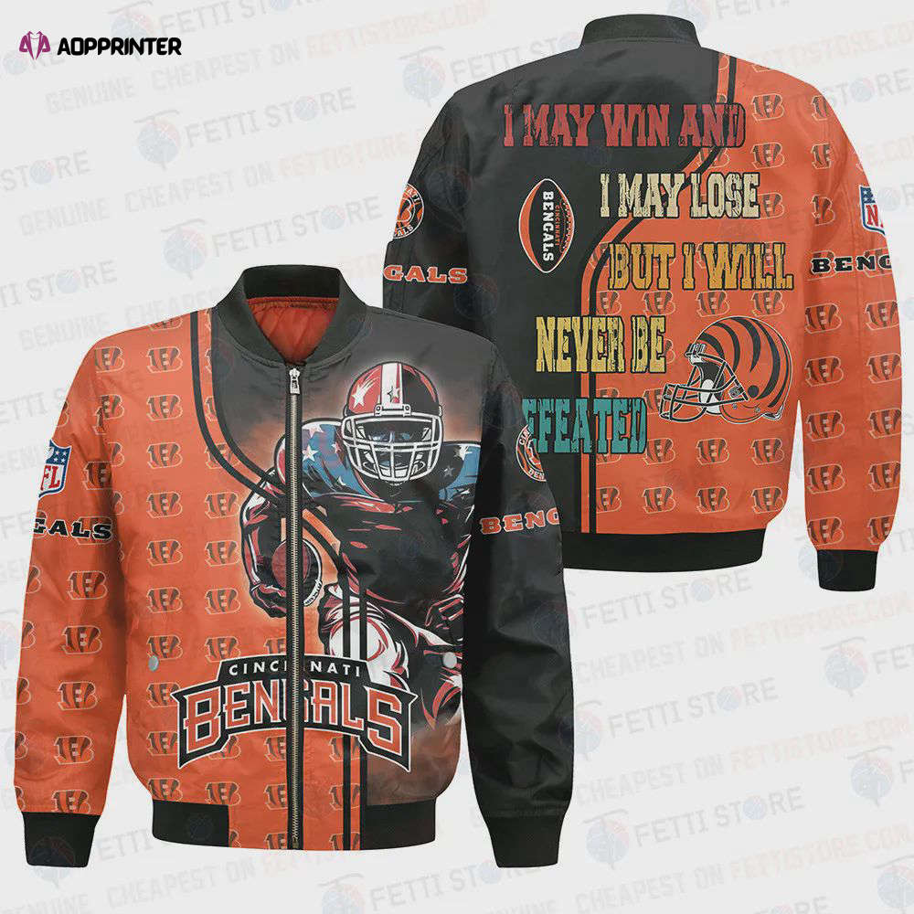 Cincinnati Bengals National Football League Bomber Jacket STM V4 Cincinnati Bengals National Football League Bomber Jacket STM V4