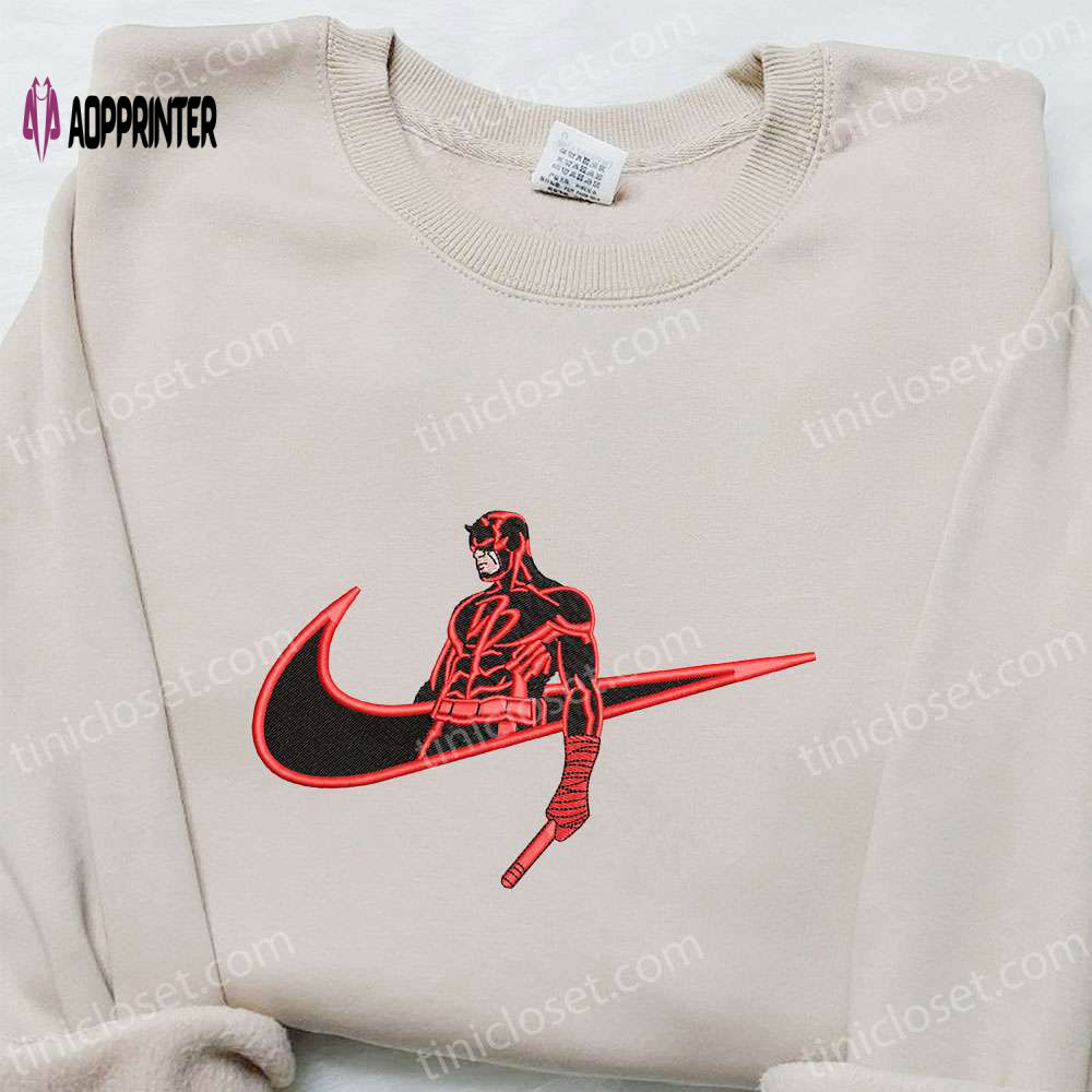 Daredevil x Nike Embroidered Shirt: Marvel Universe Inspired Apparel Daredevil x Nike Embroidered Shirt: Marvel Universe Inspired Apparel