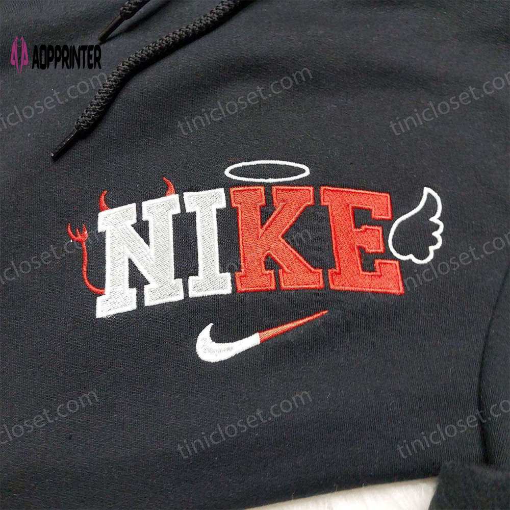 Stylish Devil Angel Nike Sweatshirt & Custom Logo Embroidered Hoodie – Shop Nike Inspired Apparel Stylish Devil Angel Nike Sweatshirt & Custom Logo Embroidered Hoodie – Shop Nike Inspired Apparel