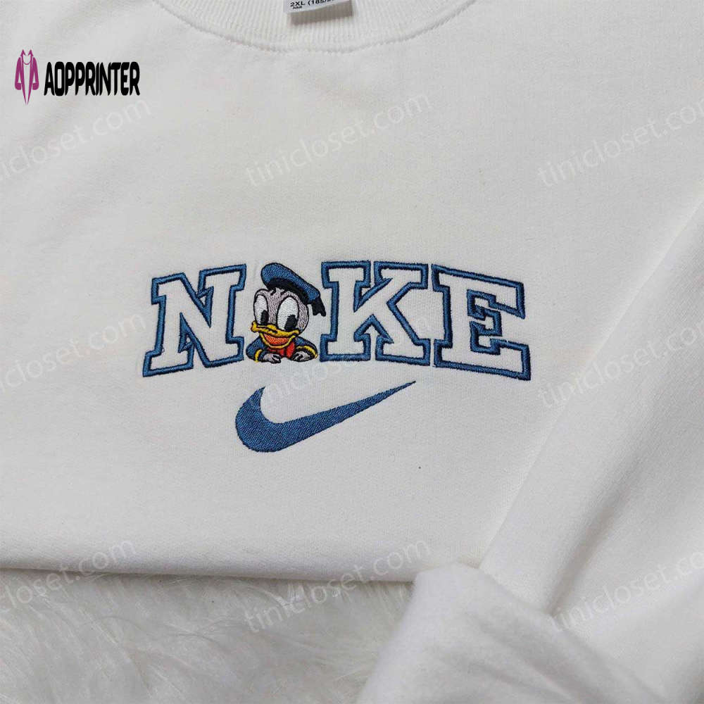 Donald Duck Nike Embroidered Sweatshirt: Disneyland Family Shirts & Nike Inspired Hoodie Donald Duck Nike Embroidered Sweatshirt: Disneyland Family Shirts & Nike Inspired Hoodie