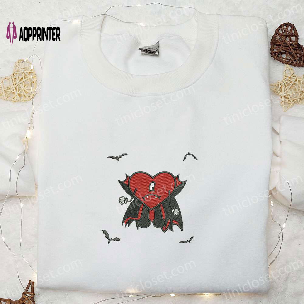 Spooky Dracula Bad Bunny Embroidered Shirt – Perfect Halloween Gift! Spooky Dracula Bad Bunny Embroidered Shirt – Perfect Halloween Gift!