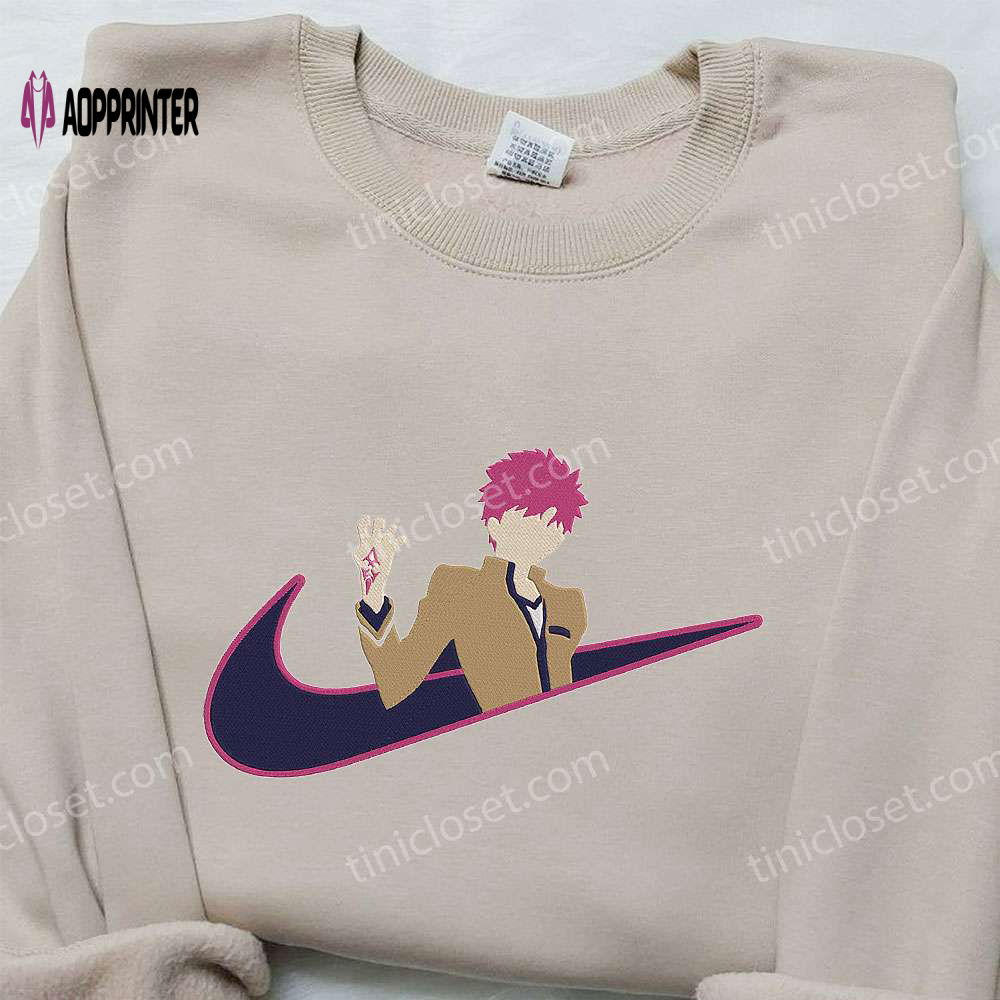 Emiya Shirou x Nike Swoosh Anime Hoodie: Type Moon & Nike Inspired Embroidered Shirt Emiya Shirou x Nike Swoosh Anime Hoodie: Type Moon & Nike Inspired Embroidered Shirt