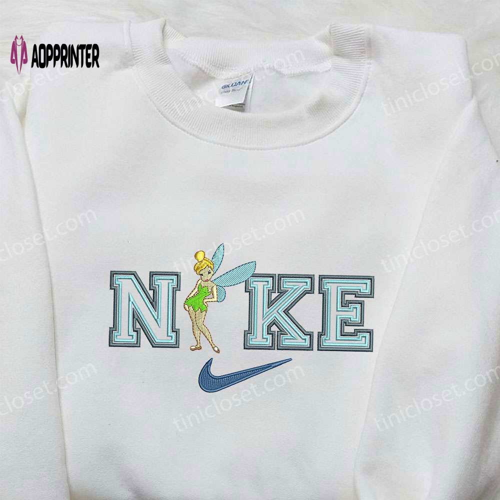 Fairy x Nike Embroidered Shirt: Tinker Bell Design Customizable – Shop Now! Fairy x Nike Embroidered Shirt: Tinker Bell Design Customizable – Shop Now!