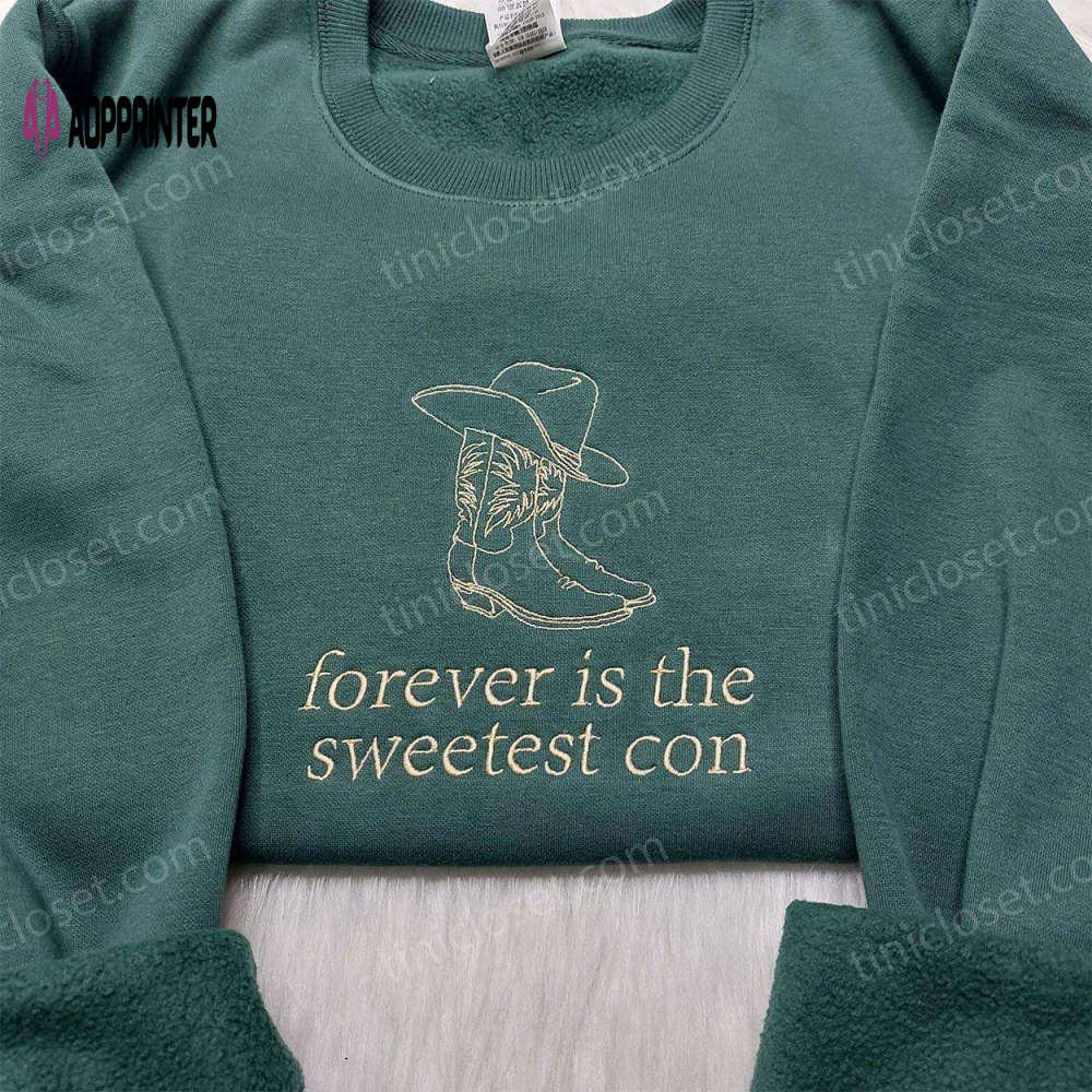 Vintage Typography & Forever: Sweatest Con Embroidered Shirt – Shop Now! Vintage Typography & Forever: Sweatest Con Embroidered Shirt – Shop Now!