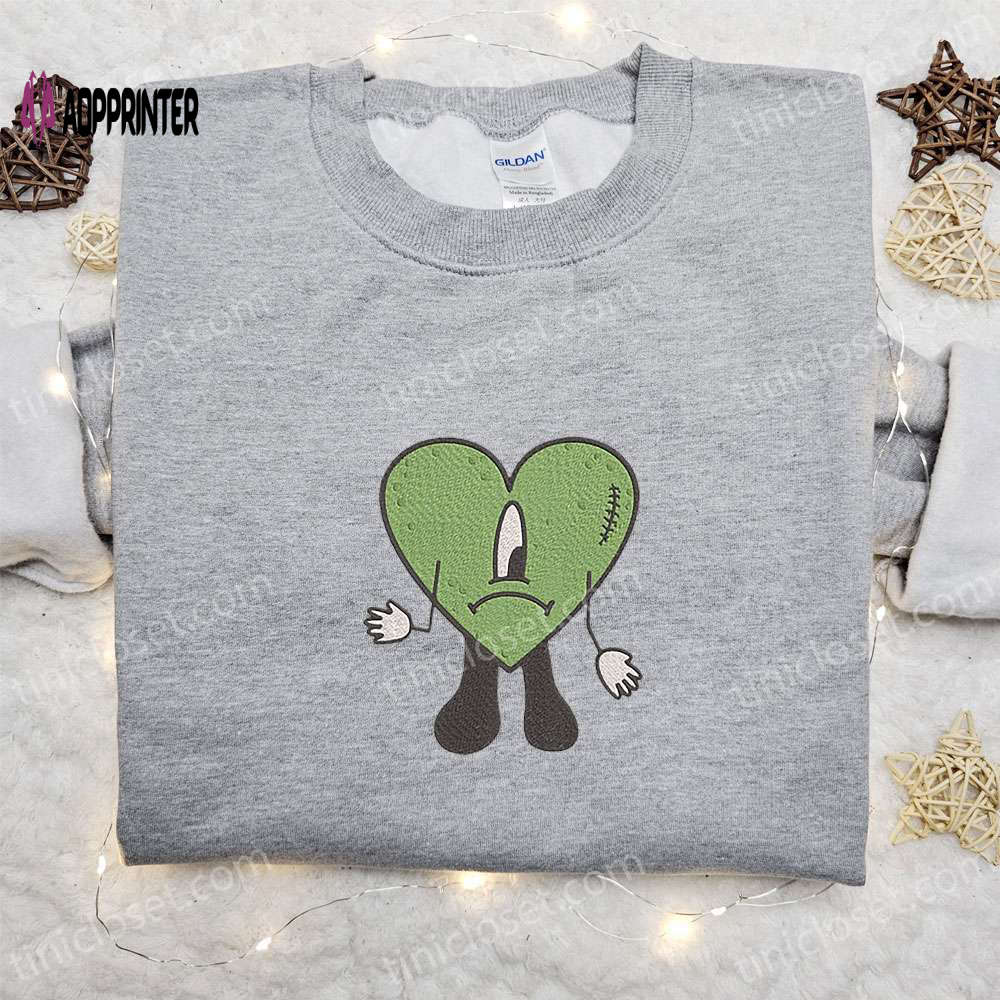 Green Bad Bunny Embroidered Sweatshirt: Cool Hoodie Best Birthday Gift Ideas Green Bad Bunny Embroidered Sweatshirt: Cool Hoodie Best Birthday Gift Ideas