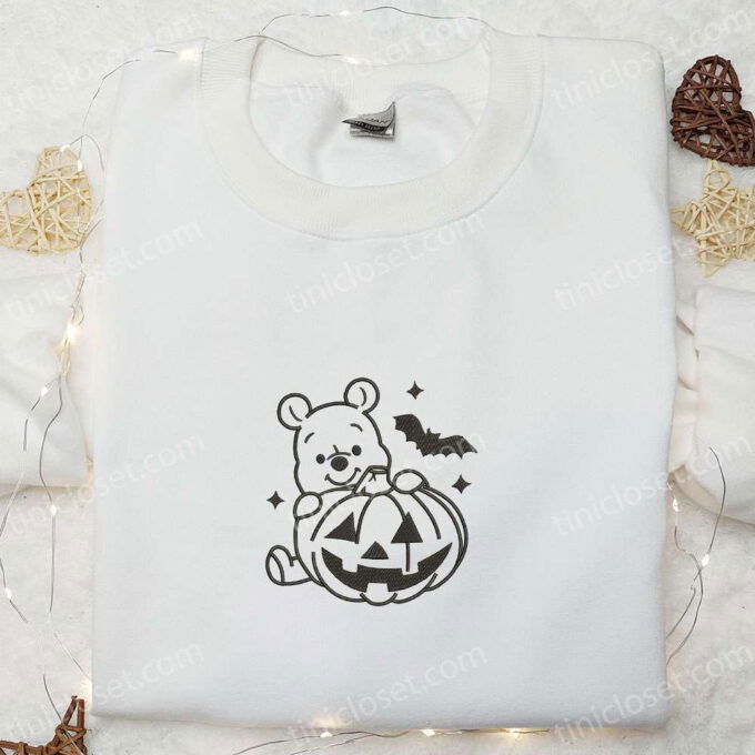 Disney Halloween Winnie Pooh Embroidered Shirt: Adorable & Spooky!