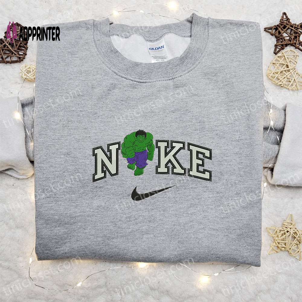 Hulk x Nike Movie Embroidered Shirt Marvel Universe Nike Inspired Hulk x Nike Movie Embroidered Shirt Marvel Universe Nike Inspired