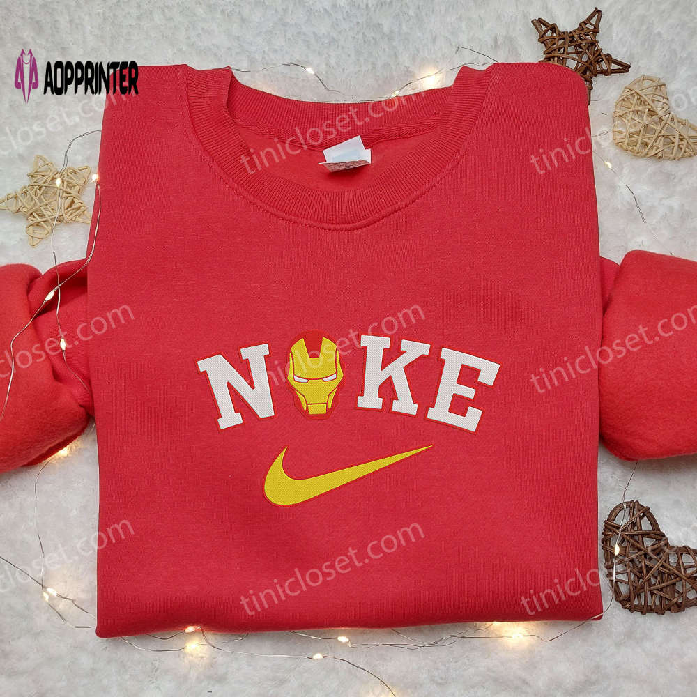 Marvel Iron Man Nike Embroidered Shirt Hoodie & Sweatshirt: Nike Inspired Collection Marvel Iron Man Nike Embroidered Shirt Hoodie & Sweatshirt: Nike Inspired Collection