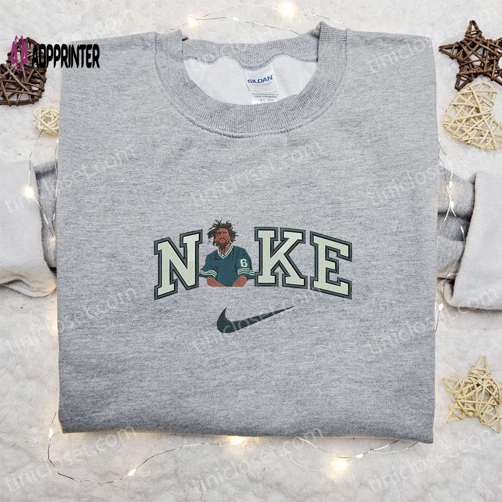 J Cole x Nike Embroidered Shirt – Celebrity Inspired Nike Shirt J Cole x Nike Embroidered Shirt – Celebrity Inspired Nike Shirt