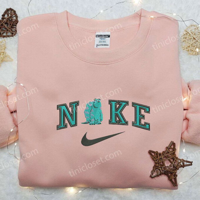 Monsters Inc Disney Embroidered Shirt – James P Sullivan x Nike Swoosh Nike Inspired Sweatshirt