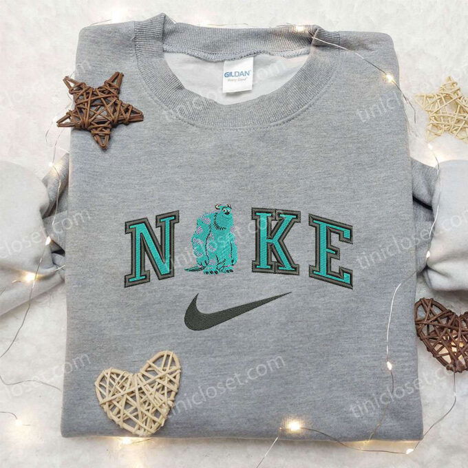 Monsters Inc Disney Embroidered Shirt – James P Sullivan x Nike Swoosh Nike Inspired Sweatshirt