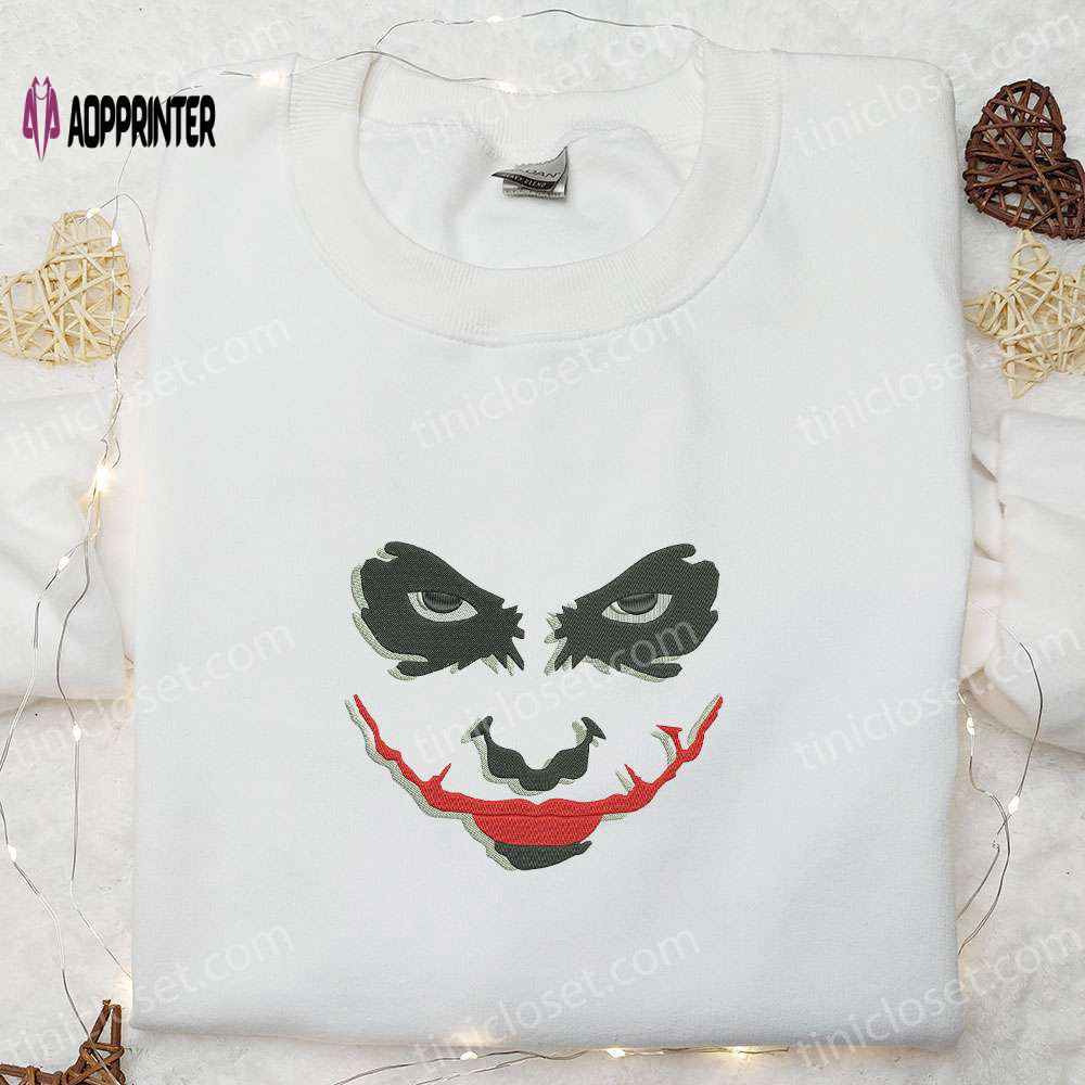 Joker Silhouette Embroidered Shirt Scary Halloween Gift – Best Halloween Apparel Joker Silhouette Embroidered Shirt Scary Halloween Gift – Best Halloween Apparel