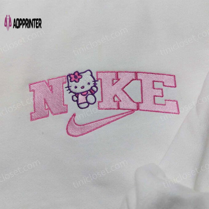 Kitty Nike Embroidered Sweatshirt – Nike Inspired Hoodie Perfect Girlfriend Gift