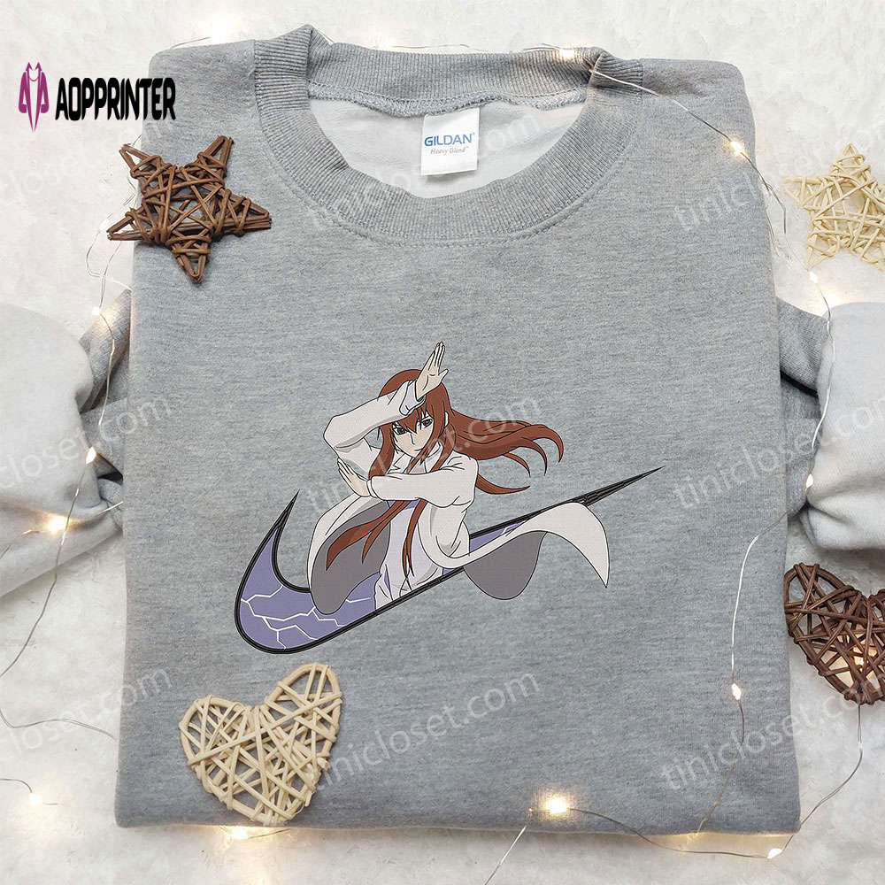 Anime Embroidered Hoodie & Shirts: Kurisu Makise x Nike Swoosh & Steins Gate Inspired Apparel Anime Embroidered Hoodie & Shirts: Kurisu Makise x Nike Swoosh & Steins Gate Inspired Apparel