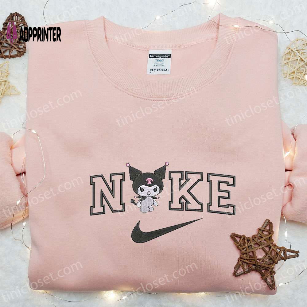 Kuromi x Nike Embroidered Cartoon Hoodie & Shirt: Perfect Family Gift Kuromi x Nike Embroidered Cartoon Hoodie & Shirt: Perfect Family Gift