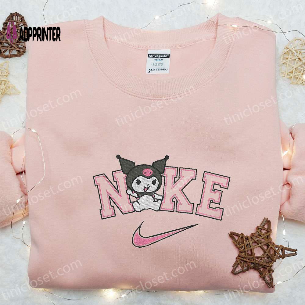 Kuromi x Nike Embroidered Cartoon Shirt: Best Nike Inspired Gift for Family Kuromi x Nike Embroidered Cartoon Shirt: Best Nike Inspired Gift for Family