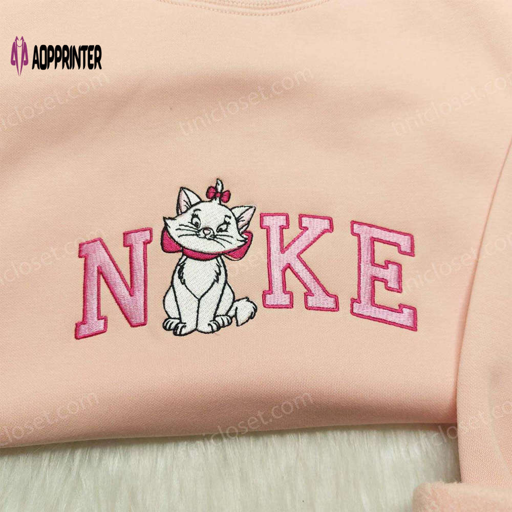 Marie Cat Nike Embroidered Sweatshirt – Disneyland Family Shirts & Nike Inspired Hoodie Marie Cat Nike Embroidered Sweatshirt – Disneyland Family Shirts & Nike Inspired Hoodie