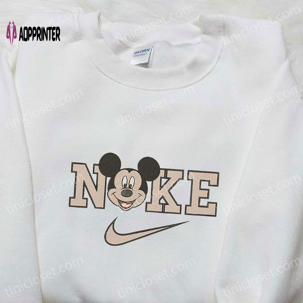 Mickey Mouse x Nike Cartoon Hoodie: Best Birthday Gift Nike-Inspired Embroidered Shirt Mickey Mouse x Nike Cartoon Hoodie: Best Birthday Gift Nike-Inspired Embroidered Shirt