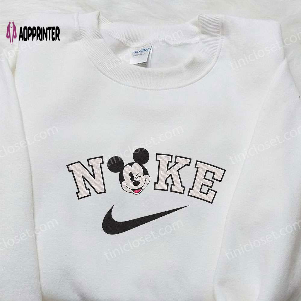 Mickey Mouse x Nike Embroidered Hoodie & Shirt: Disney-Inspired Nike Apparel Mickey Mouse x Nike Embroidered Hoodie & Shirt: Disney-Inspired Nike Apparel