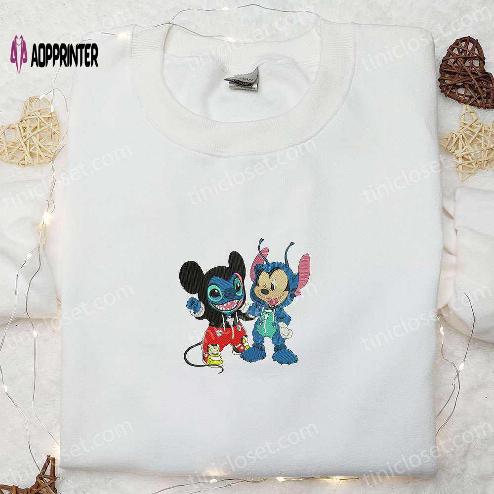 Spooky Disney Halloween Embroidered Shirt: Mickey Stitch Changed Face – Best Family Gifts Spooky Disney Halloween Embroidered Shirt: Mickey Stitch Changed Face – Best Family Gifts