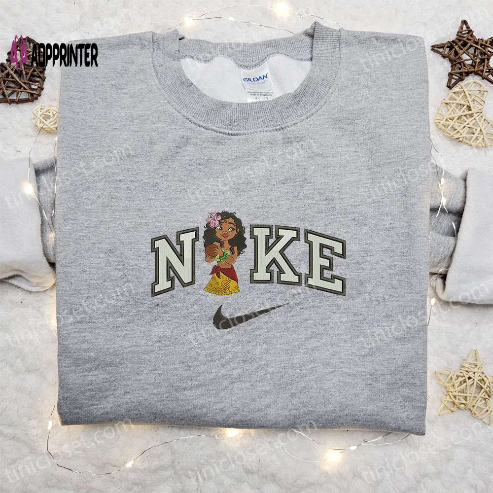 Moana x Nike Cartoon Embroidered Shirt – Disney Characters Nike Inspired Apparel Moana x Nike Cartoon Embroidered Shirt – Disney Characters Nike Inspired Apparel