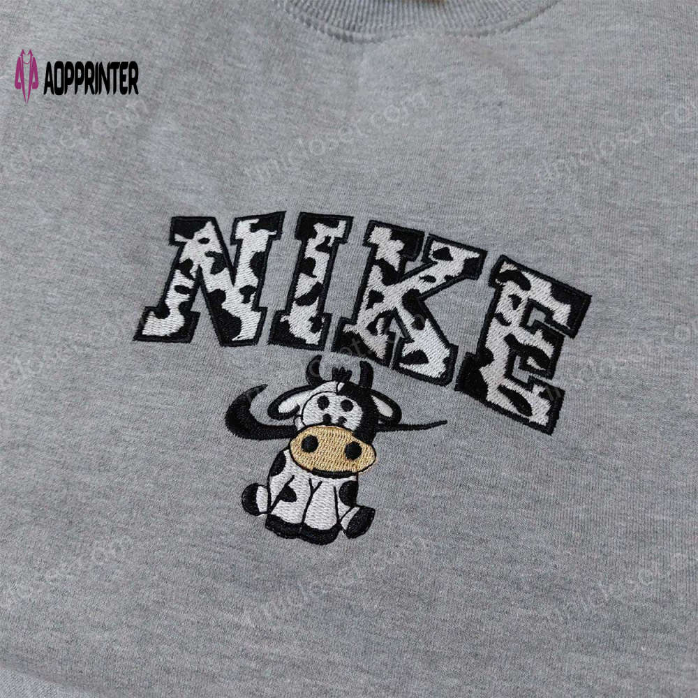 Nike Cow Embroidered Shirt: Unique Animal-Inspired Design for a Trendy Look! Nike Cow Embroidered Shirt: Unique Animal-Inspired Design for a Trendy Look!