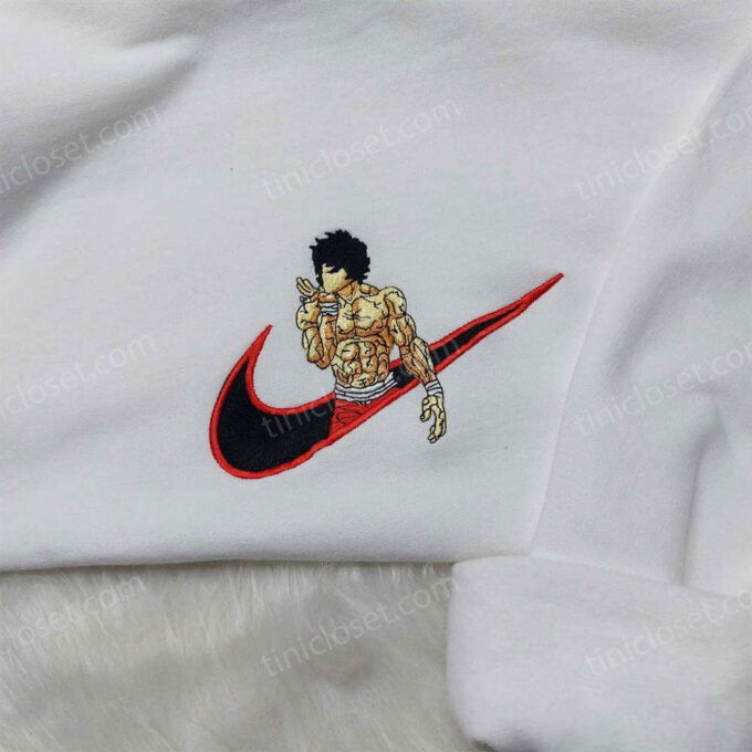 Nike Swoosh Baki Embroidered Sweatshirt – Anime Grappler Shirt & Hoodie
