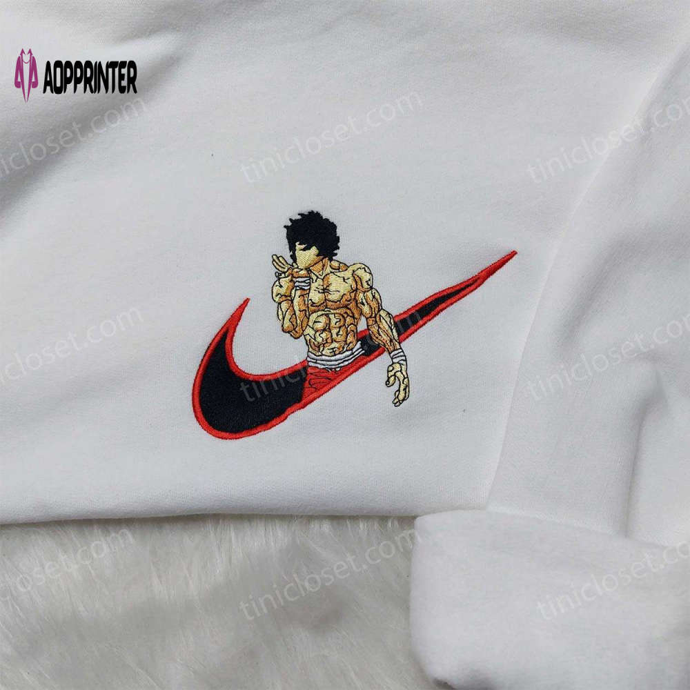 Nike Swoosh Baki Embroidered Sweatshirt – Anime Grappler Shirt & Hoodie Nike Swoosh Baki Embroidered Sweatshirt – Anime Grappler Shirt & Hoodie
