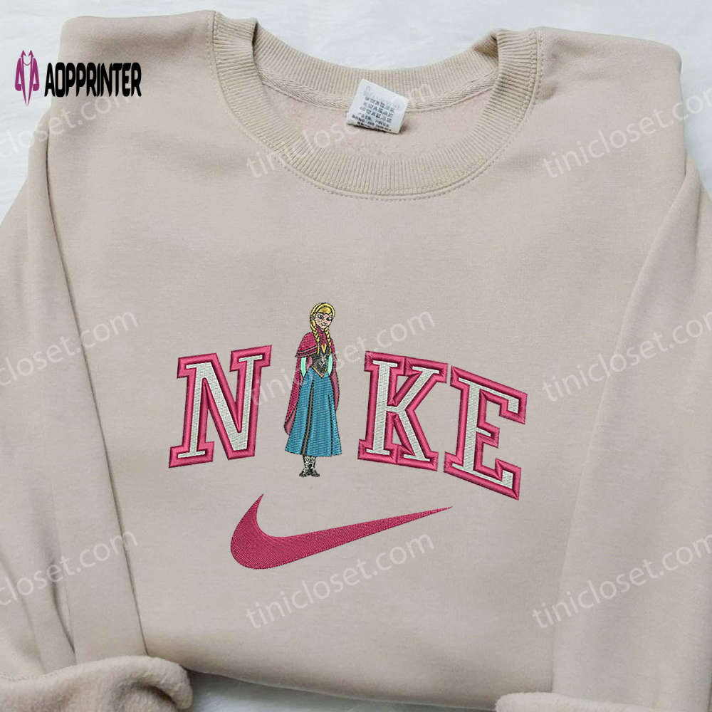 Disneyland Family Shirts: Nike x Anna Arendelle Embroidered Shirt & Nike Inspired Hoodie Disneyland Family Shirts: Nike x Anna Arendelle Embroidered Shirt & Nike Inspired Hoodie
