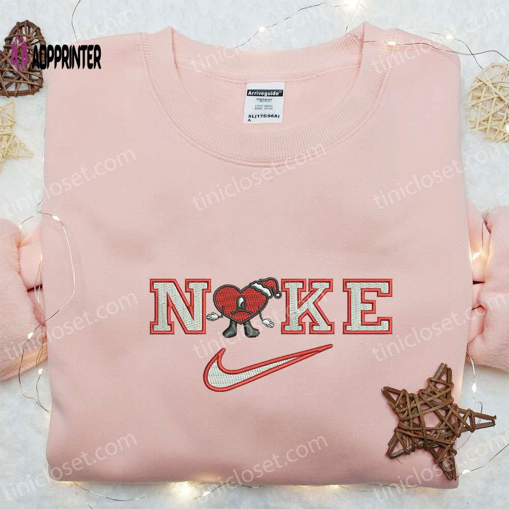 Bad Bunny x Nike Christmas Embroidered Tshirt & Hoodie – Custom Gift Ideas Bad Bunny x Nike Christmas Embroidered Tshirt & Hoodie – Custom Gift Ideas