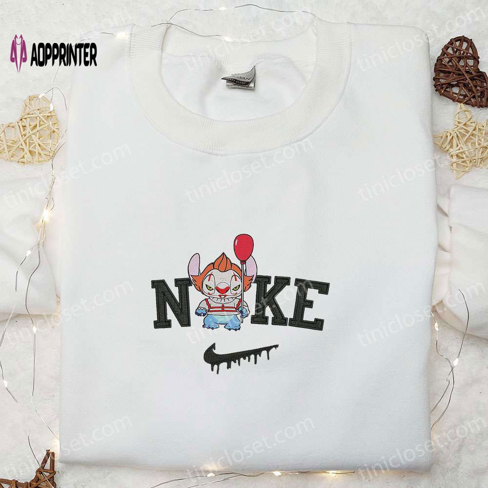 Nike x Chibi Pennywise Stitch Shirt & Disney Halloween Hoodie: Perfect Gifts for Halloween Lovers Nike x Chibi Pennywise Stitch Shirt & Disney Halloween Hoodie: Perfect Gifts for Halloween Lovers