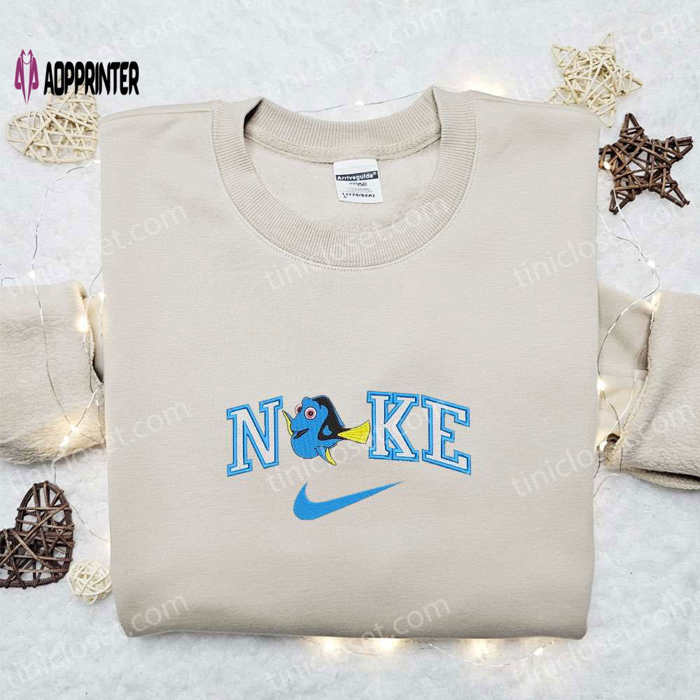 Nike x Dory Embroidered T-shirt: Finding Nemo Disney Design Custom Nike Tee Nike x Dory Embroidered T-shirt: Finding Nemo Disney Design Custom Nike Tee