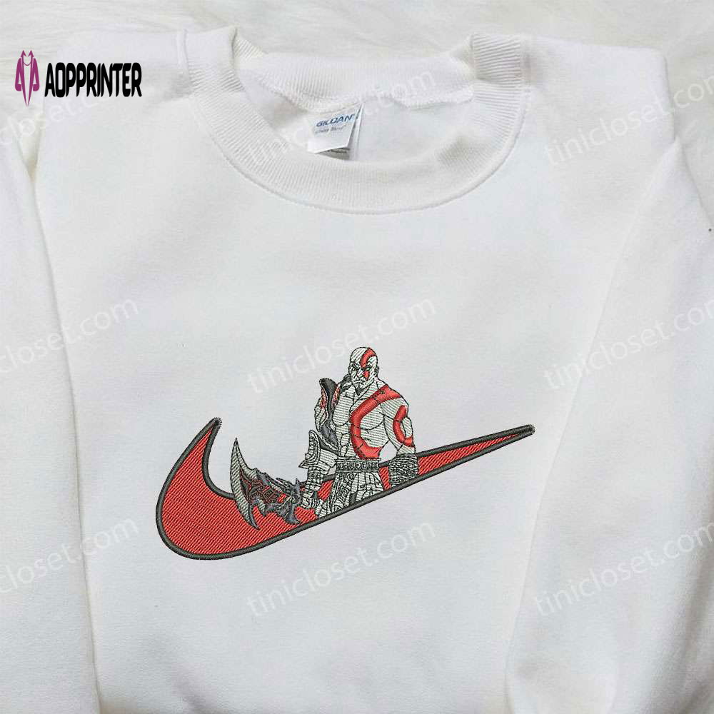 Nike x Gow God of War Embroidered Shirt: Custom Cool Design Nike x Gow God of War Embroidered Shirt: Custom Cool Design