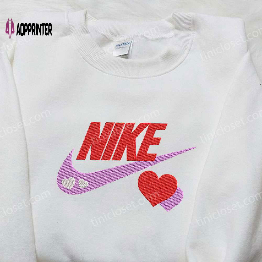 Custom Nike x Love Hearts Embroidered Shirt – Perfect Valentine s Day Gift! Custom Nike x Love Hearts Embroidered Shirt – Perfect Valentine s Day Gift!