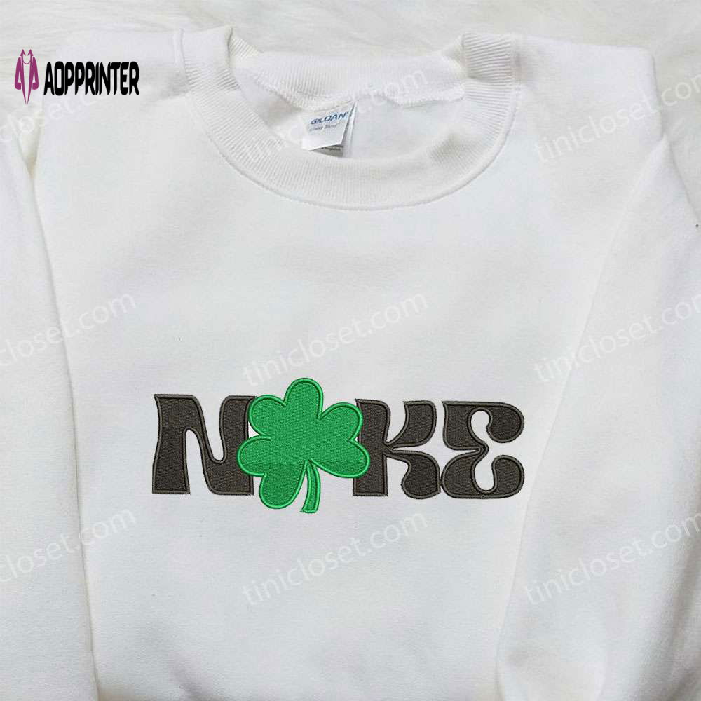 Nike x Lucky Grass Embroidered Shirt: Custom Nike Gift for Family Nike x Lucky Grass Embroidered Shirt: Custom Nike Gift for Family