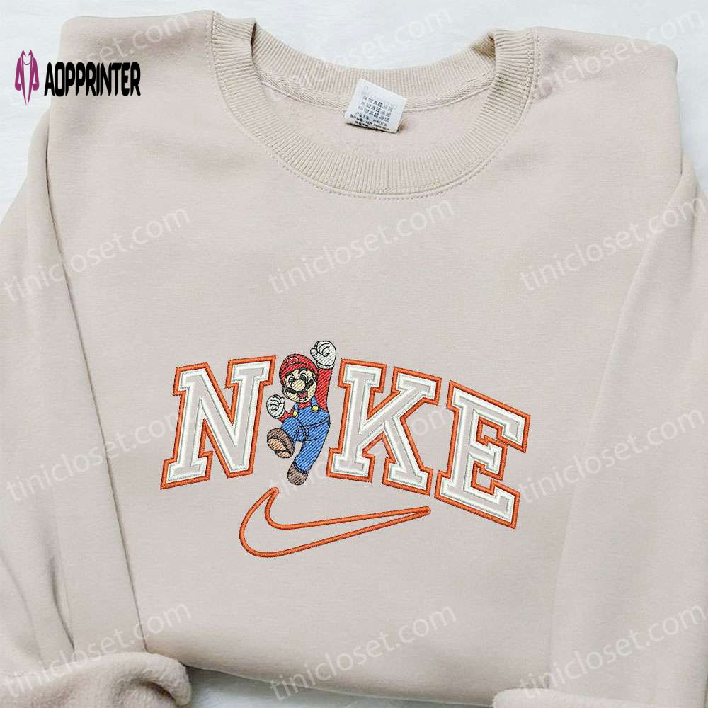 Nintendo x Nike Embroidered Shirt & Hoodie: Super Mario Cartoon Collection Nintendo x Nike Embroidered Shirt & Hoodie: Super Mario Cartoon Collection