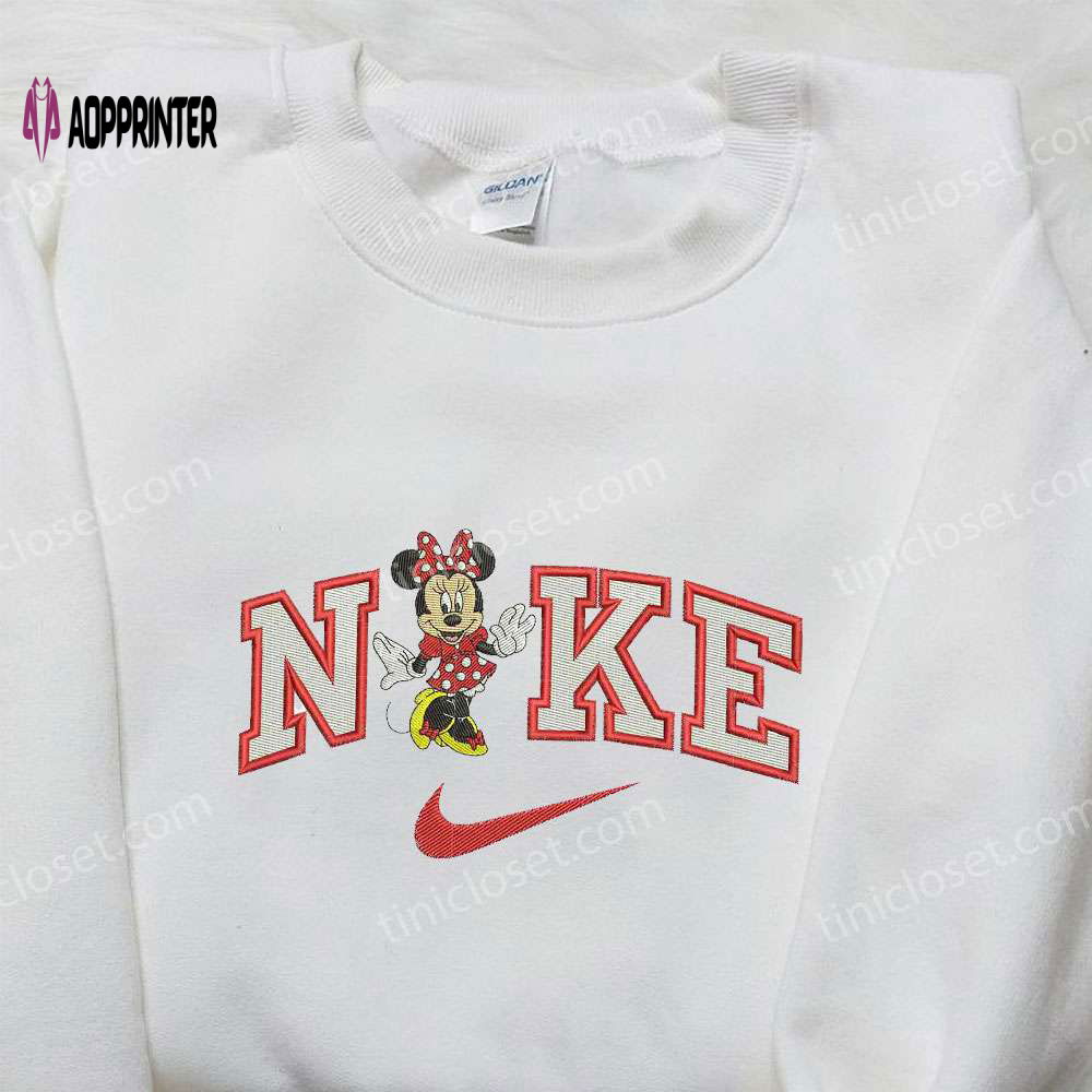 Nike x Minnie Mouse Embroidered Sweatshirt: Disney Hoodie & T-shirt Collection Nike x Minnie Mouse Embroidered Sweatshirt: Disney Hoodie & T-shirt Collection