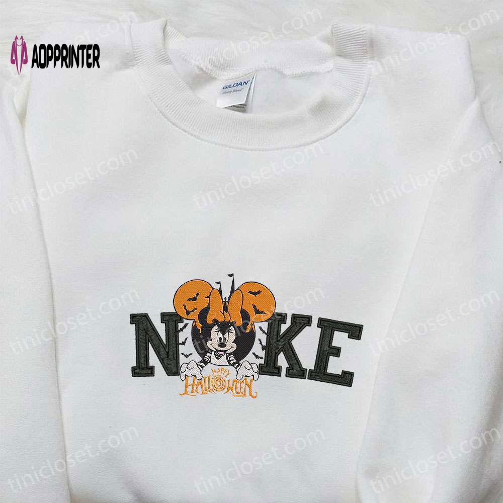 Nike x Minnie Mouse Halloween Embroidered Shirt & Disney Characters Sweatshirt: Best Family Gifts Nike x Minnie Mouse Halloween Embroidered Shirt & Disney Characters Sweatshirt: Best Family Gifts