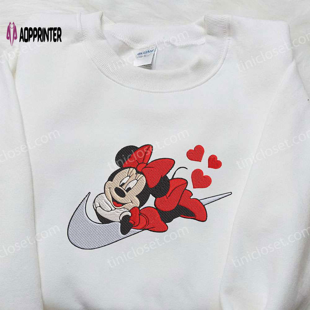 Nike x Minnie Mouse Love Hearts Sweatshirt: Disney Hoodie & Nike Inspired T-shirt Nike x Minnie Mouse Love Hearts Sweatshirt: Disney Hoodie & Nike Inspired T-shirt