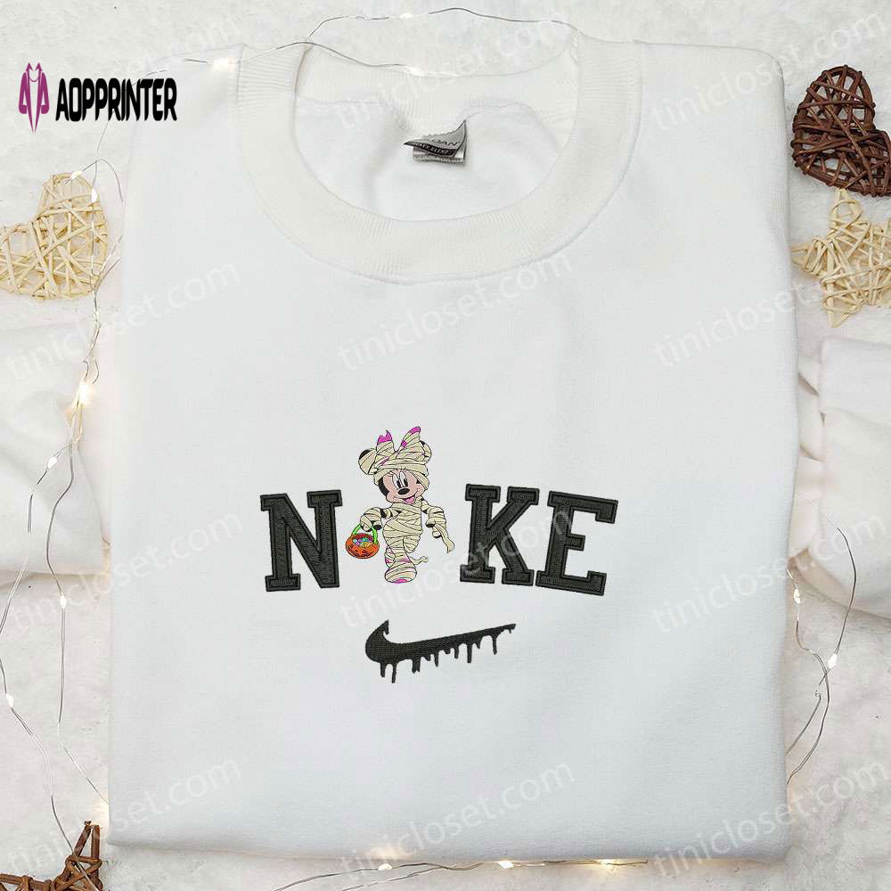 Nike x Minnie Mouse Mummy Embroidered Hoodie: Disney Characters Sweatshirt Perfect Family Gift Nike x Minnie Mouse Mummy Embroidered Hoodie: Disney Characters Sweatshirt Perfect Family Gift